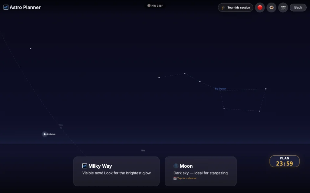 Real capture of the app interface