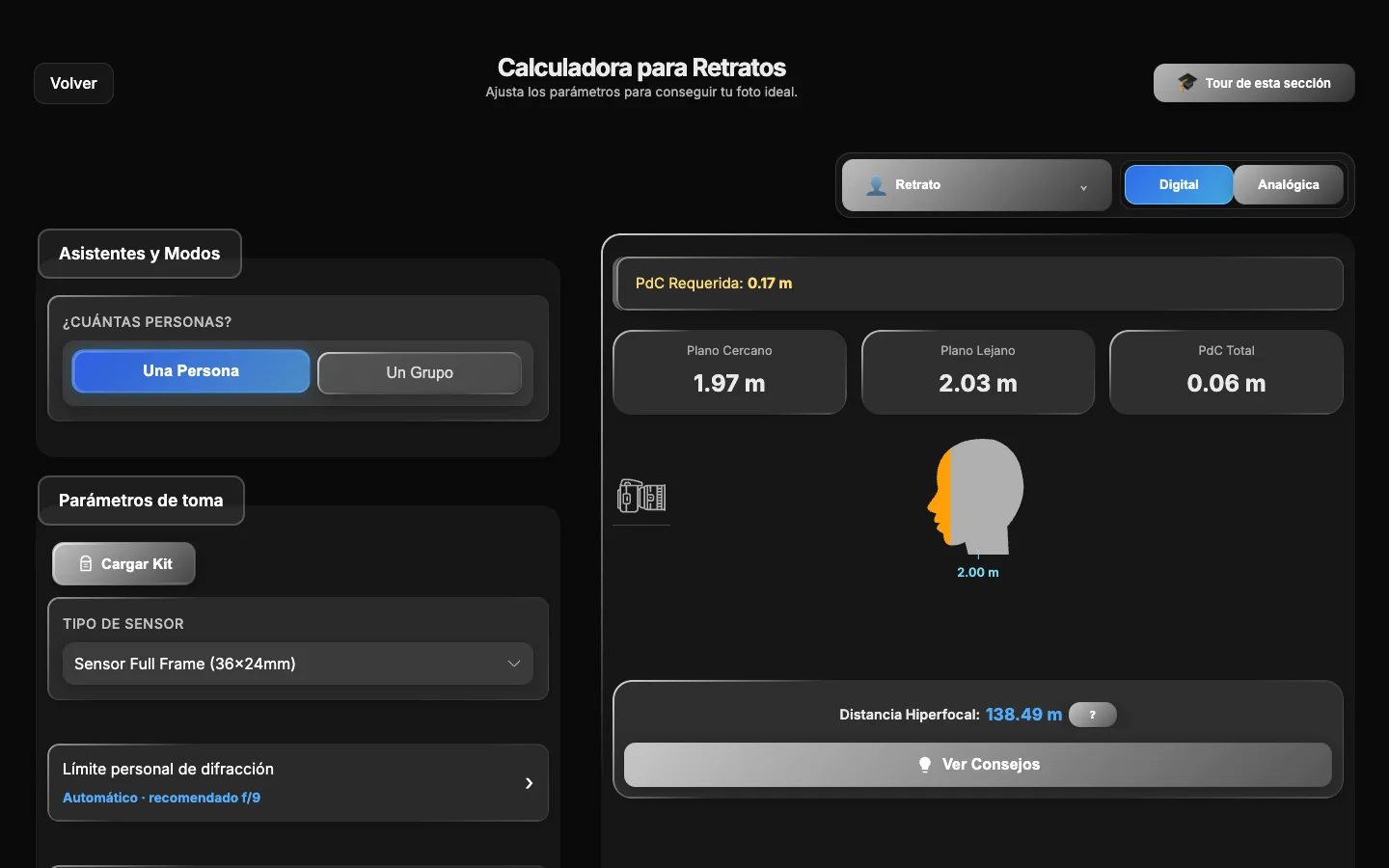 Cálculos y alternativas de enfoque en ShotPlanner