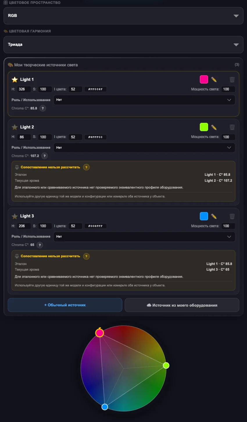 Творческий цвет · гармония и значения